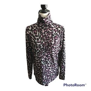 🆕 Lily Morgan Leopard Turtleneck - size L NWOT